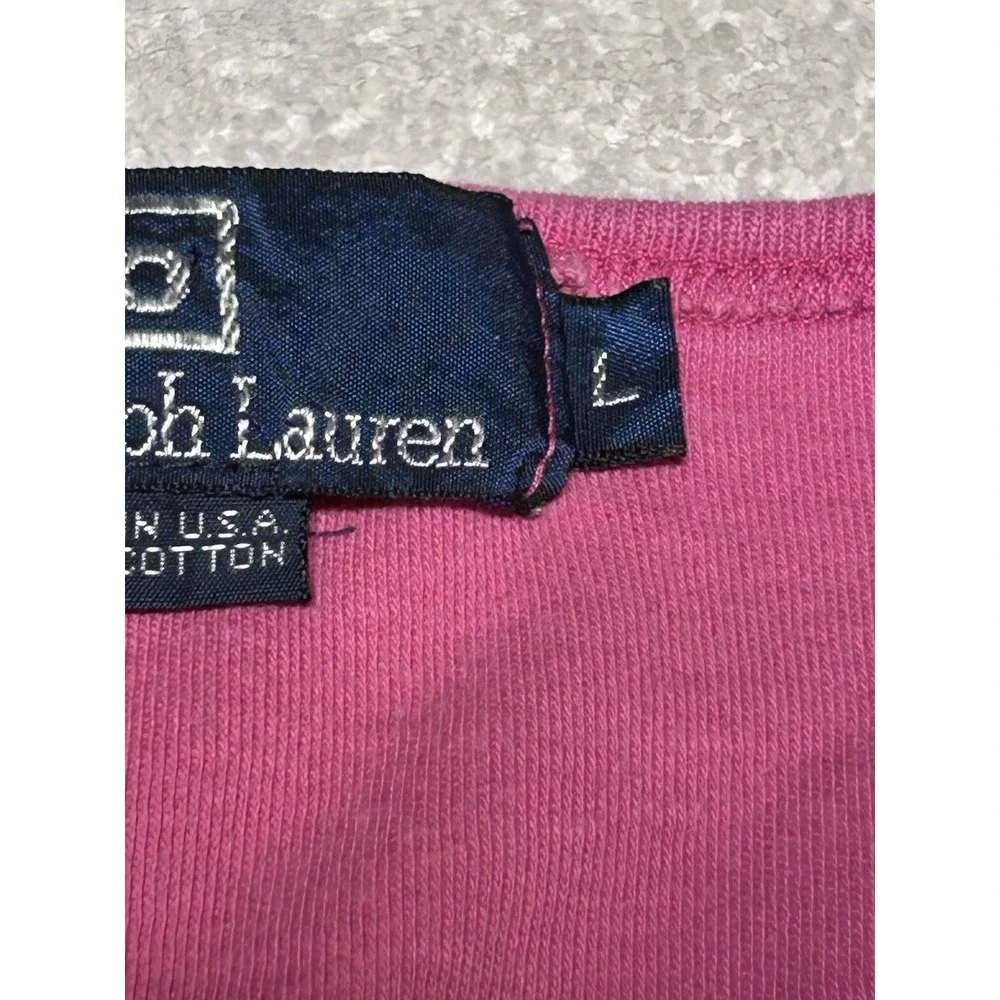 Polo Ralph Lauren Men's L Vintage 90S Striped Cotton T-Shirt MADE IN USA RARE